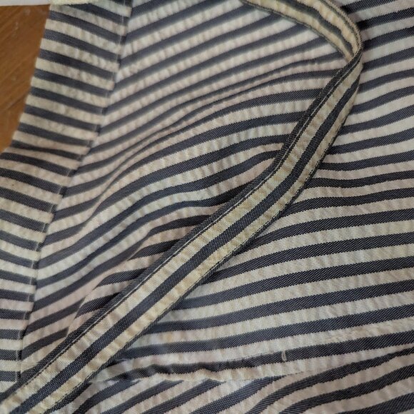 Grey Striped Linen-Look Summer Dress - Picture 5 of 6